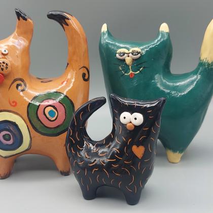 Cane e Gatto in ceramica. Corso Bologna Paese dei Balocchi.
